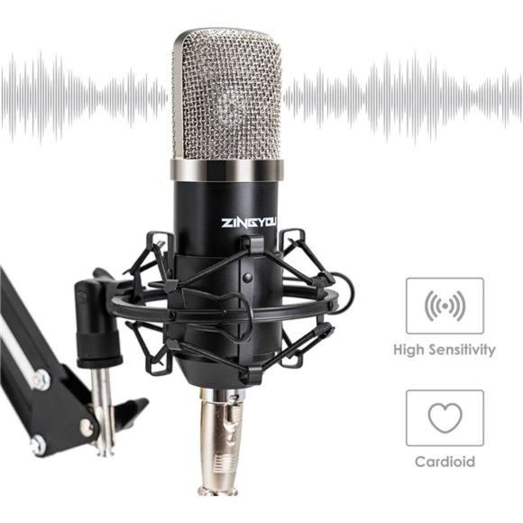 Condenser Microphone ZY-007 Professional Cardioid Mic Bundle for Pc/Laptop - Picture 2 of 6